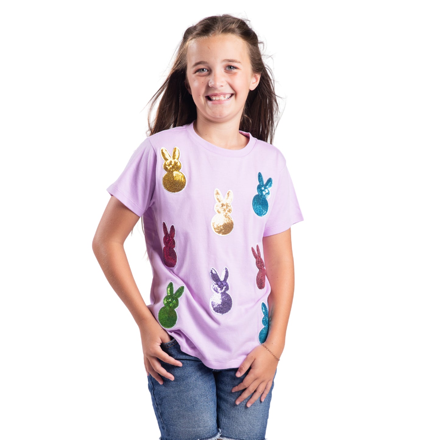 Kids Peep This Light Purple Crew Neck Shirt