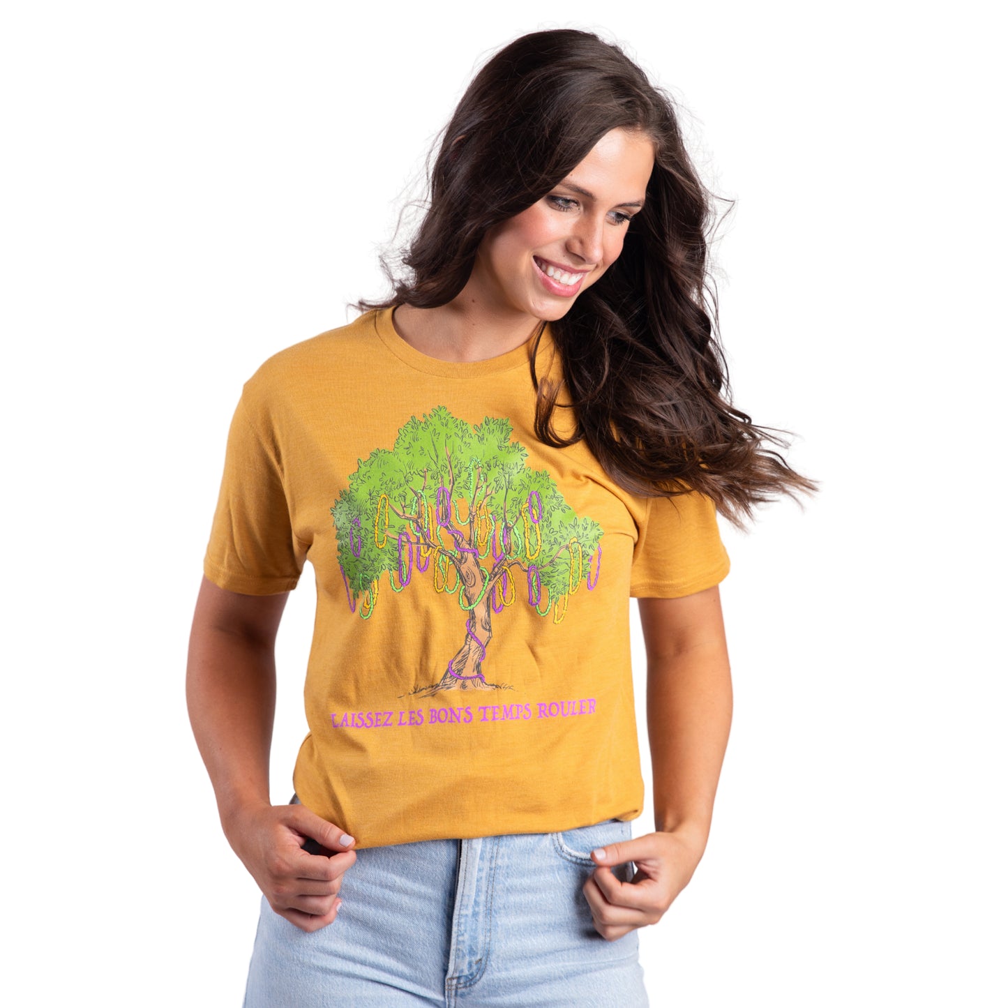 Mardi Gras Bead Tree T-Shirt S