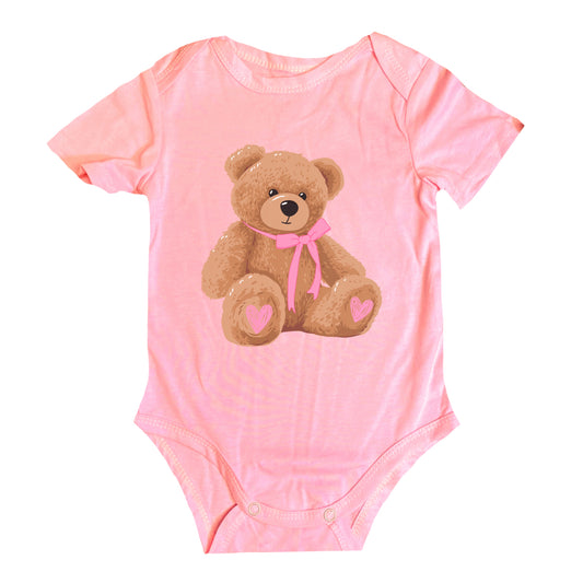 Kids Beary Loved Short Sleeve Baby Onesie NB