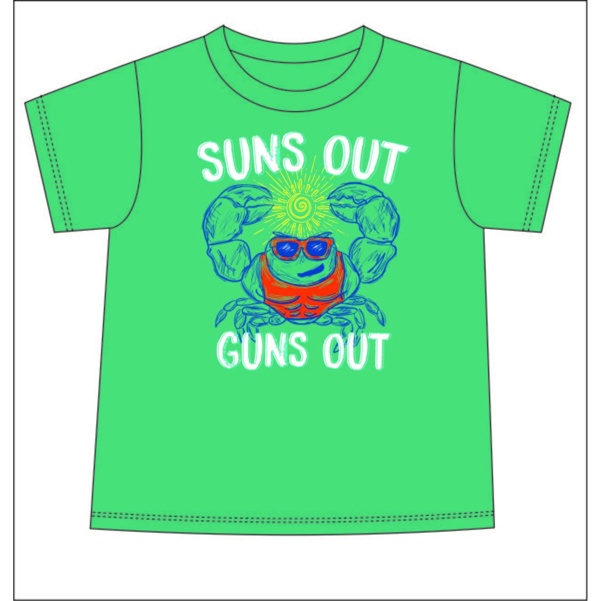Kids Suns Out Guns Out T-Shirt L