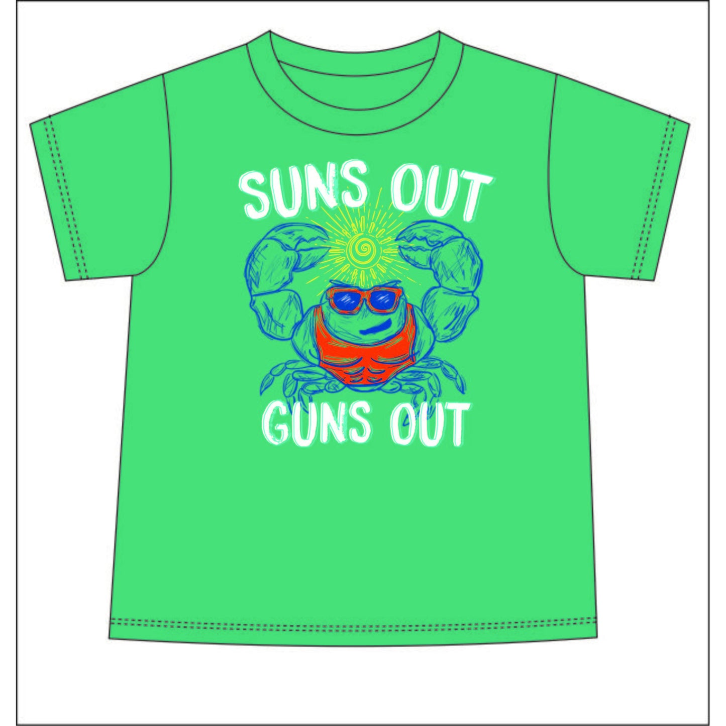 Kids Suns Out Guns Out T-Shirt S