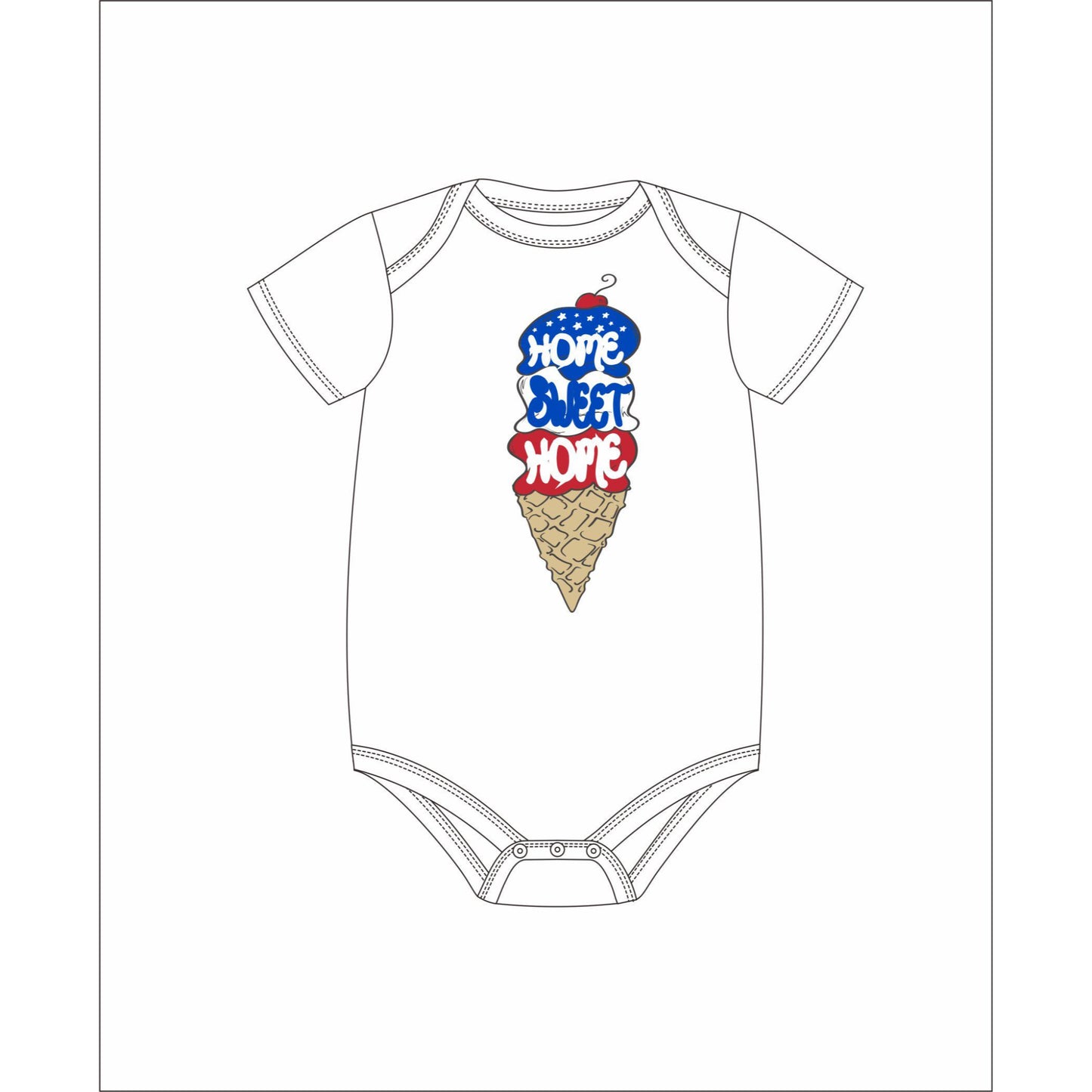 Kids Home Sweet Home Baby Onesie 12MO