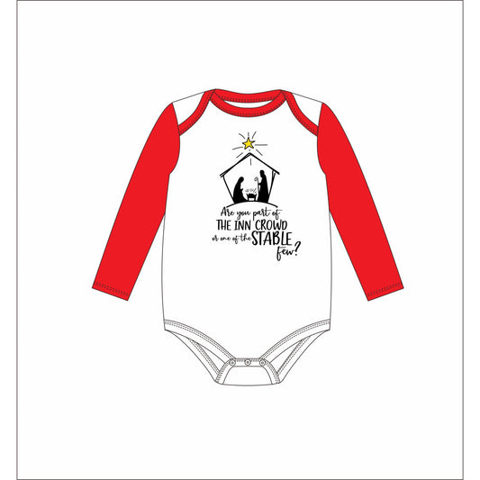 Kids Are You A Part Of The Inn Crowd Long Sleeve Baby Onesie 6MO