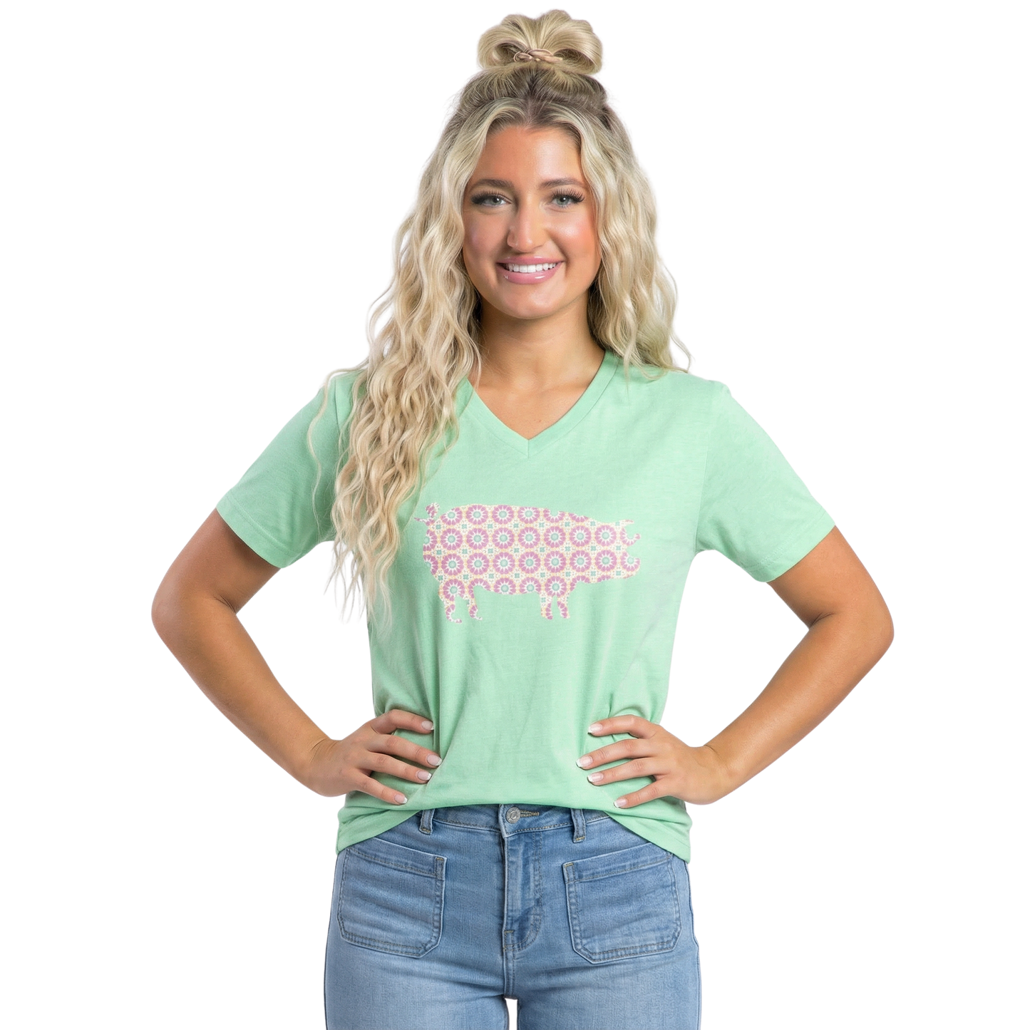 Patterned Pig T-Shirt