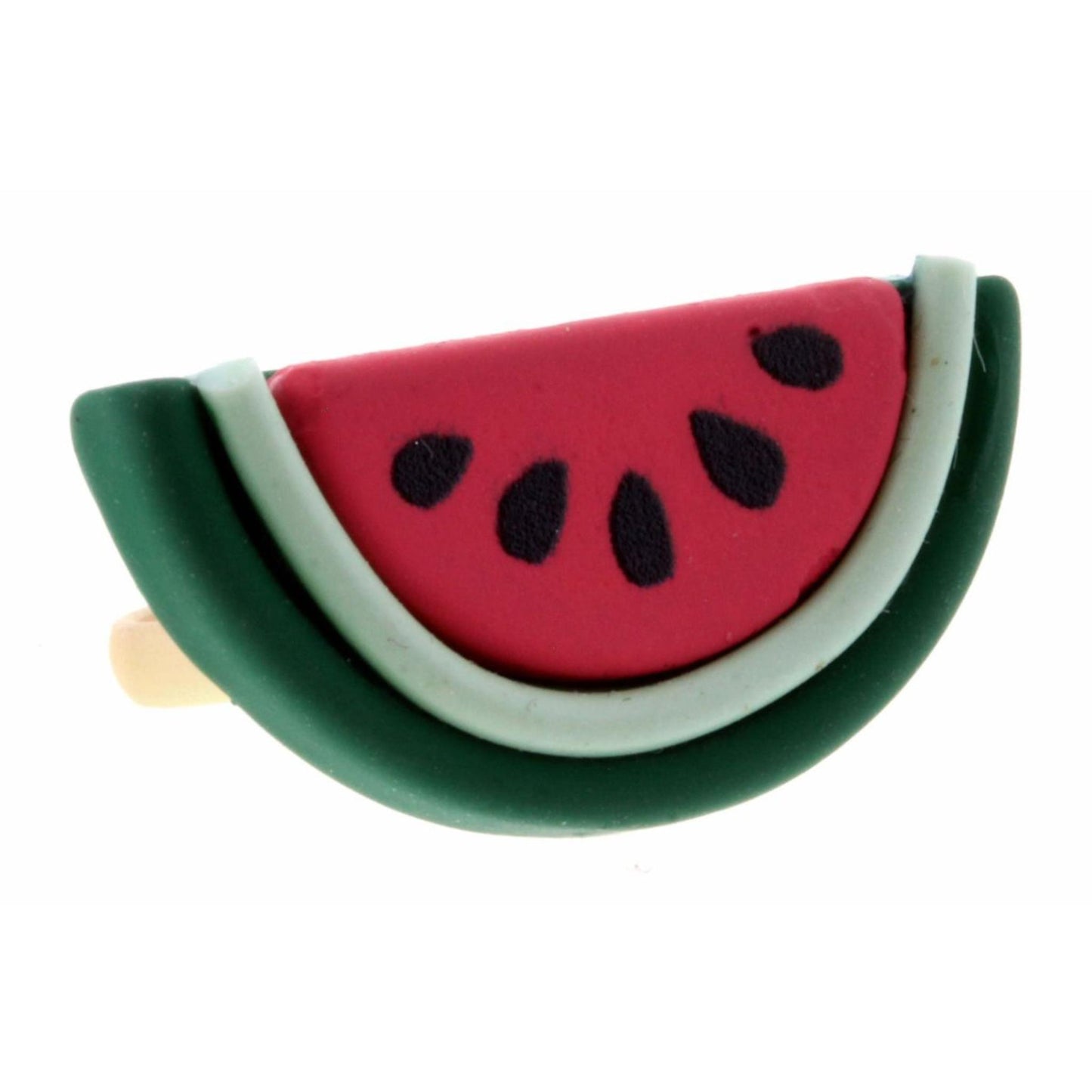 Kids Polymer Watermelon Adjustable Ring