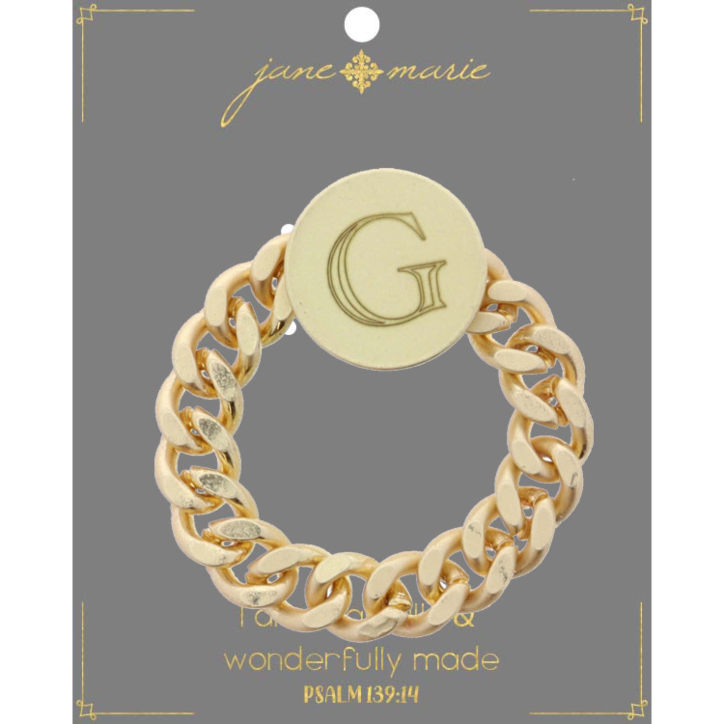 Engraved Initial "G" Ring