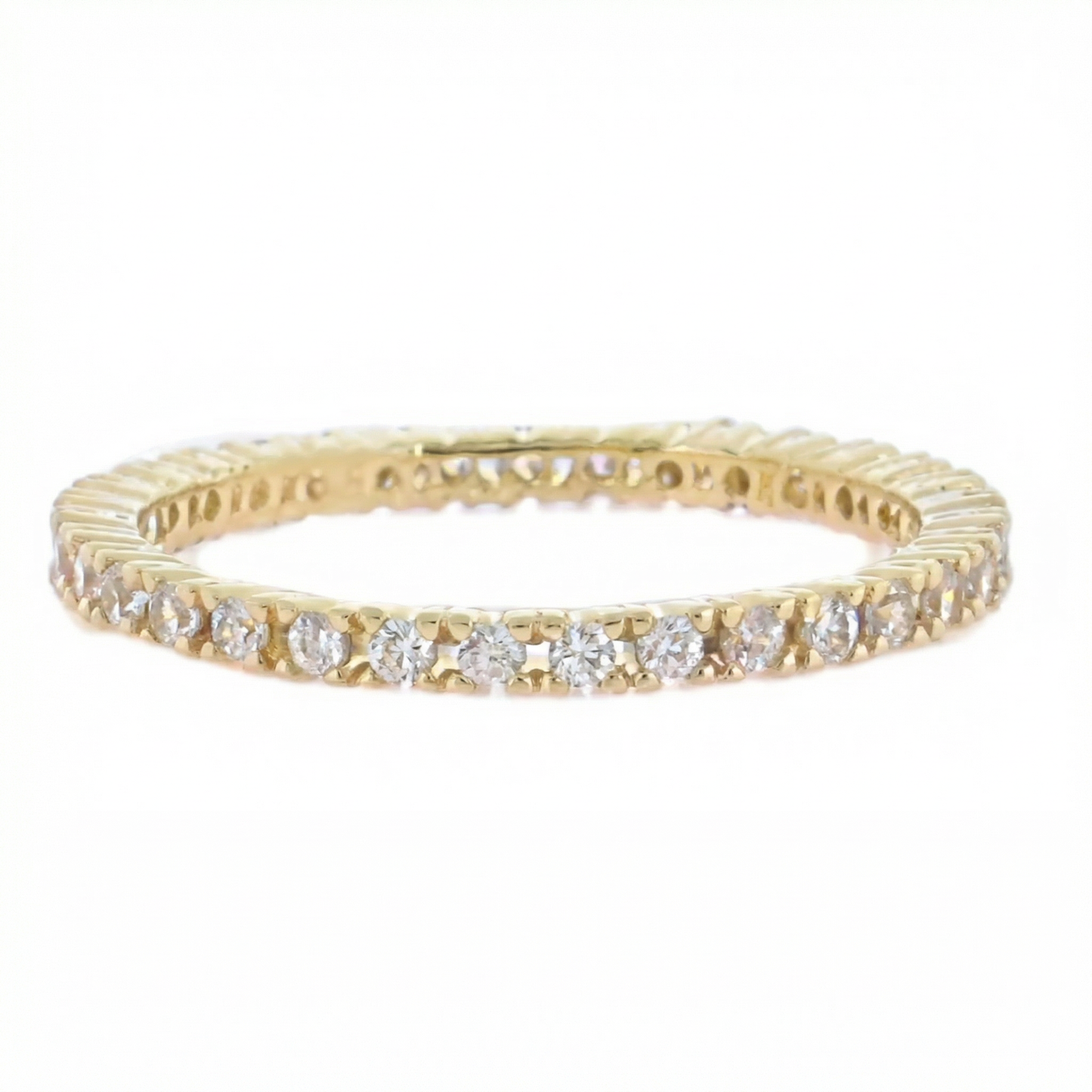 18K Gold Plated Crystal Inlayed Band Ring