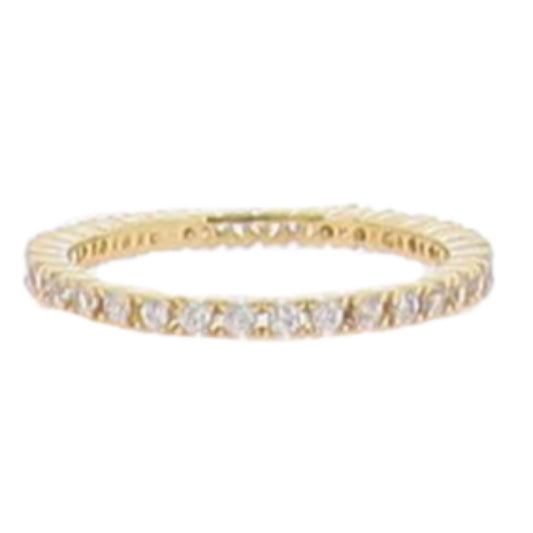18K Gold Plated Crystal Inlayed Band Ring