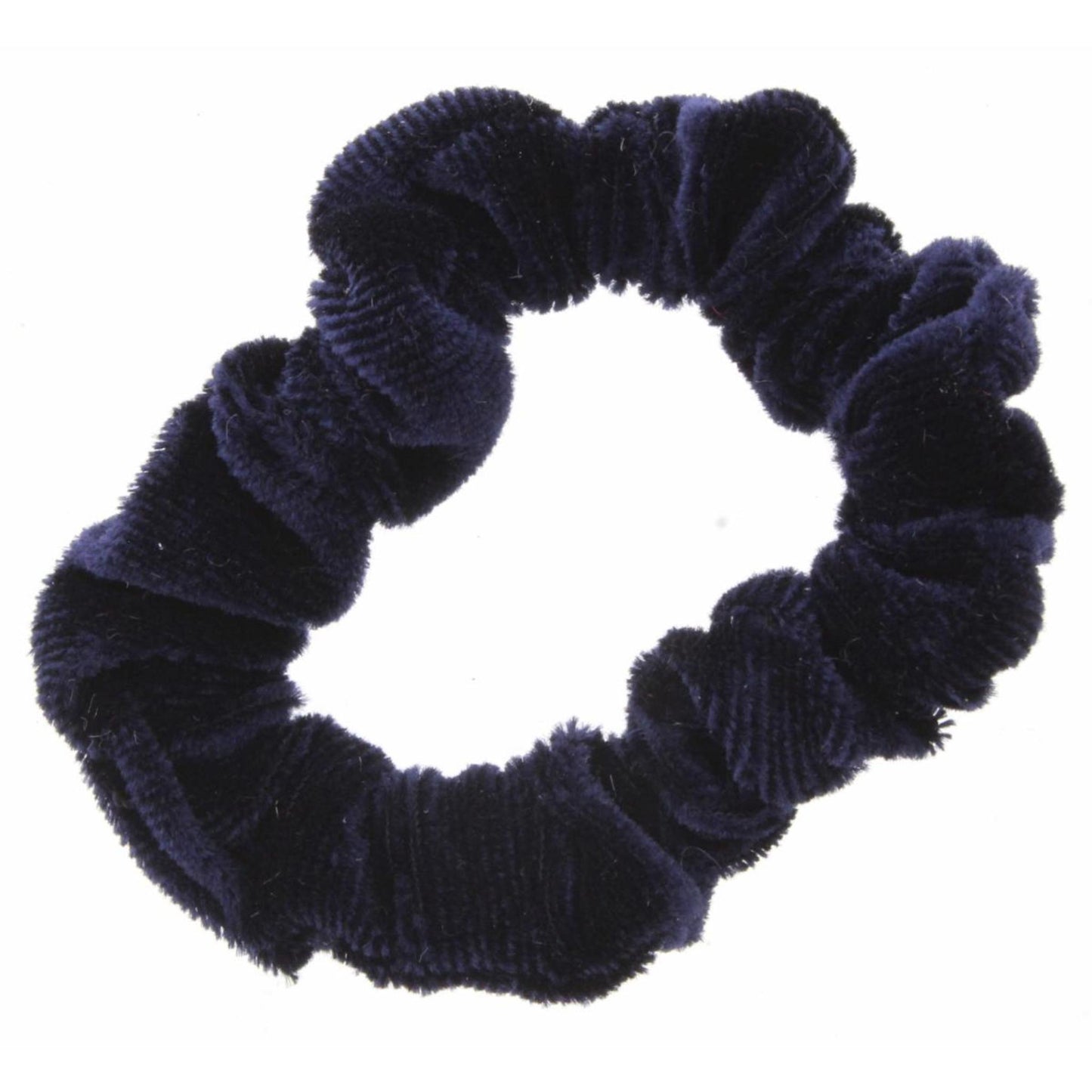 Navy Velvet Small Scrunchie