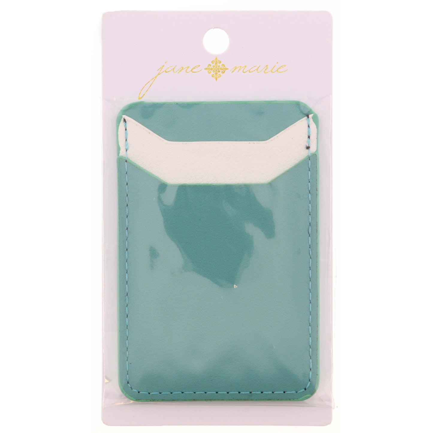 Mint and White Phone Wallet