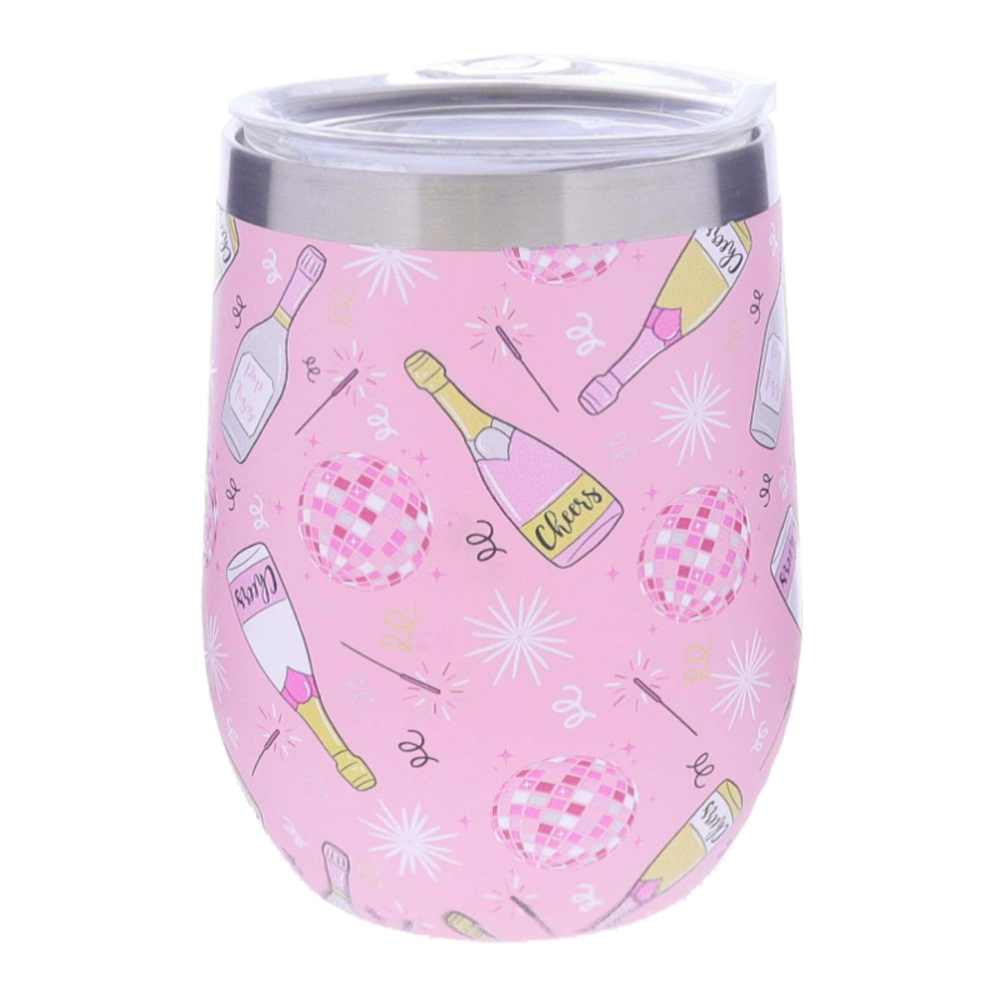 Cheers 12 Oz. Wine Tumbler With Lid