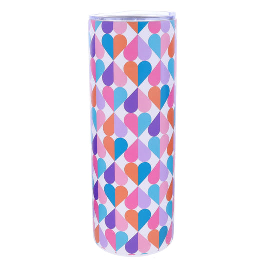 Sweet Heart 20 Oz. Skinny Tumbler With Lid And Straw