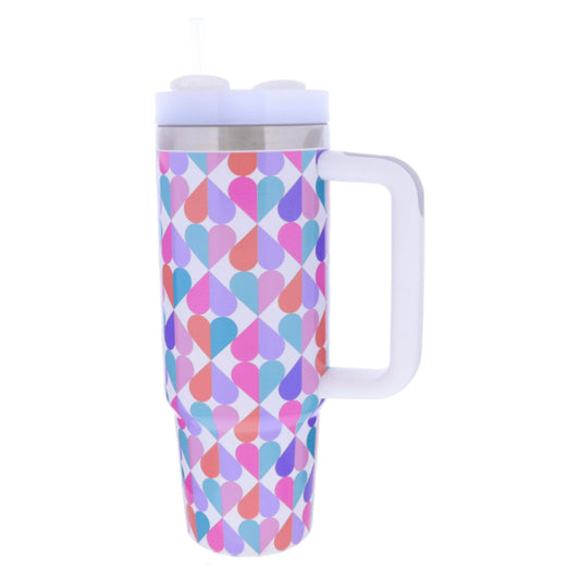 Sweet Heart 30 Oz. Tumbler With Straw and Handle