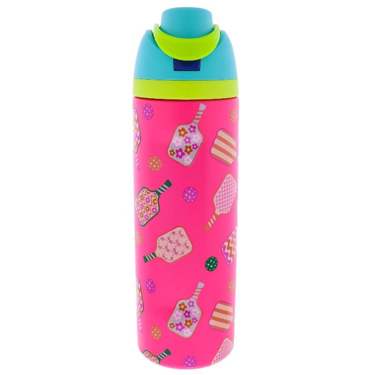 Pickle Ball 24 Oz. Water Bottle With Straw Cap