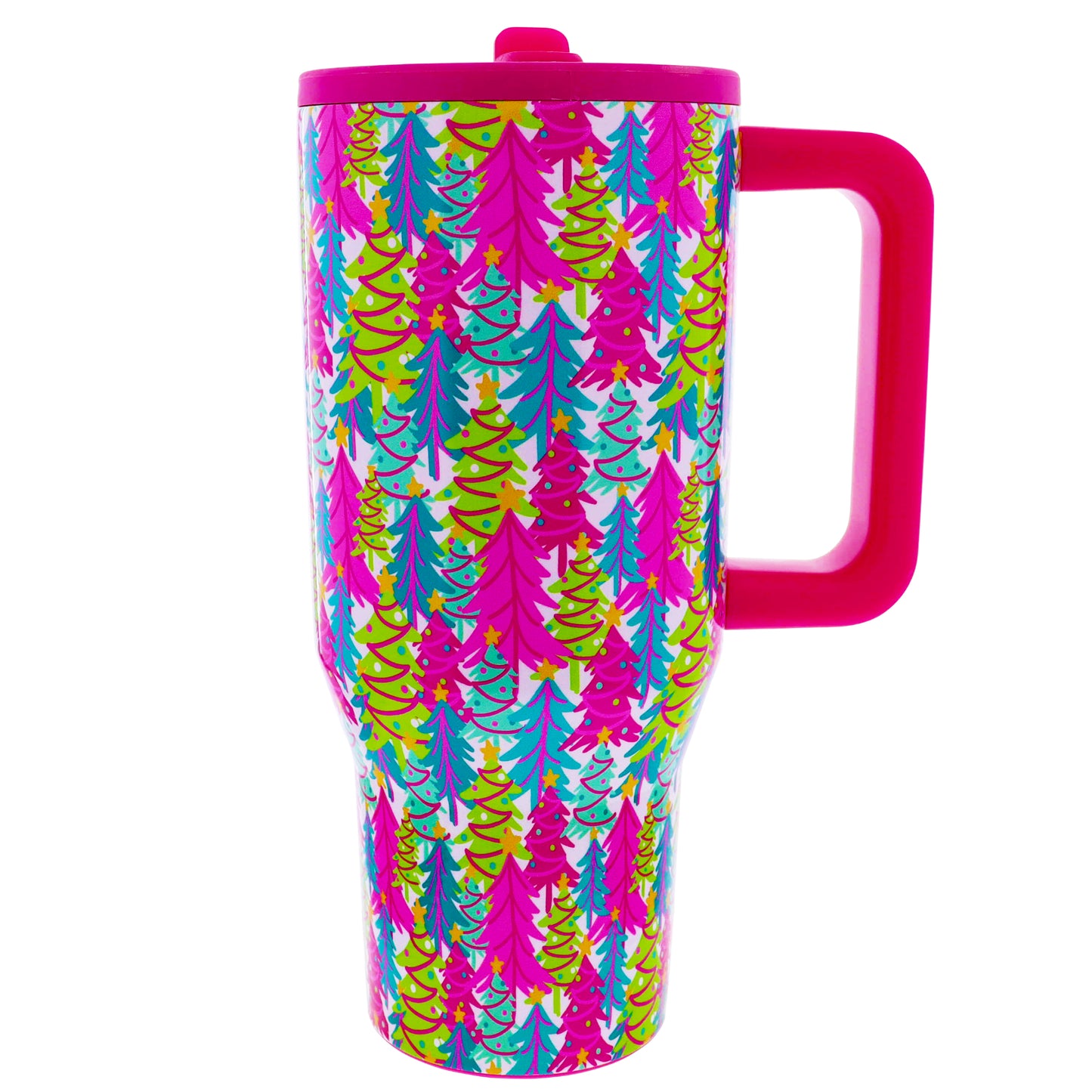 Tree-mendous Cheer 30 Oz. Tumbler With Flip Straw and Handle