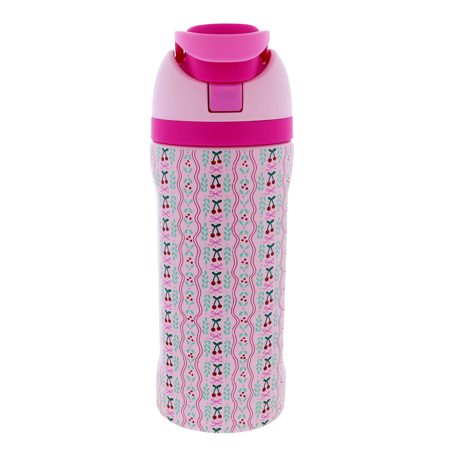 Kids Cherry on Top 16 Oz. Water Bottle With Straw Cap