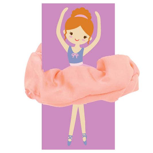 Kids Peach Satin Scrunchie
