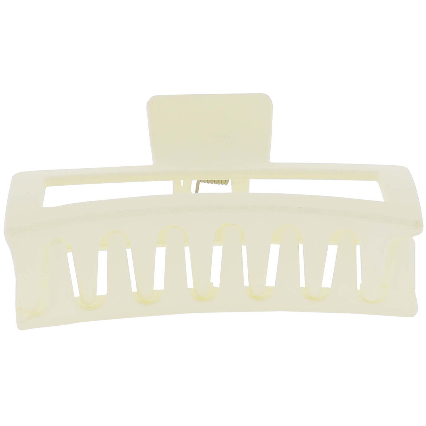 Cream Rectangle Large Claw Hair Clip