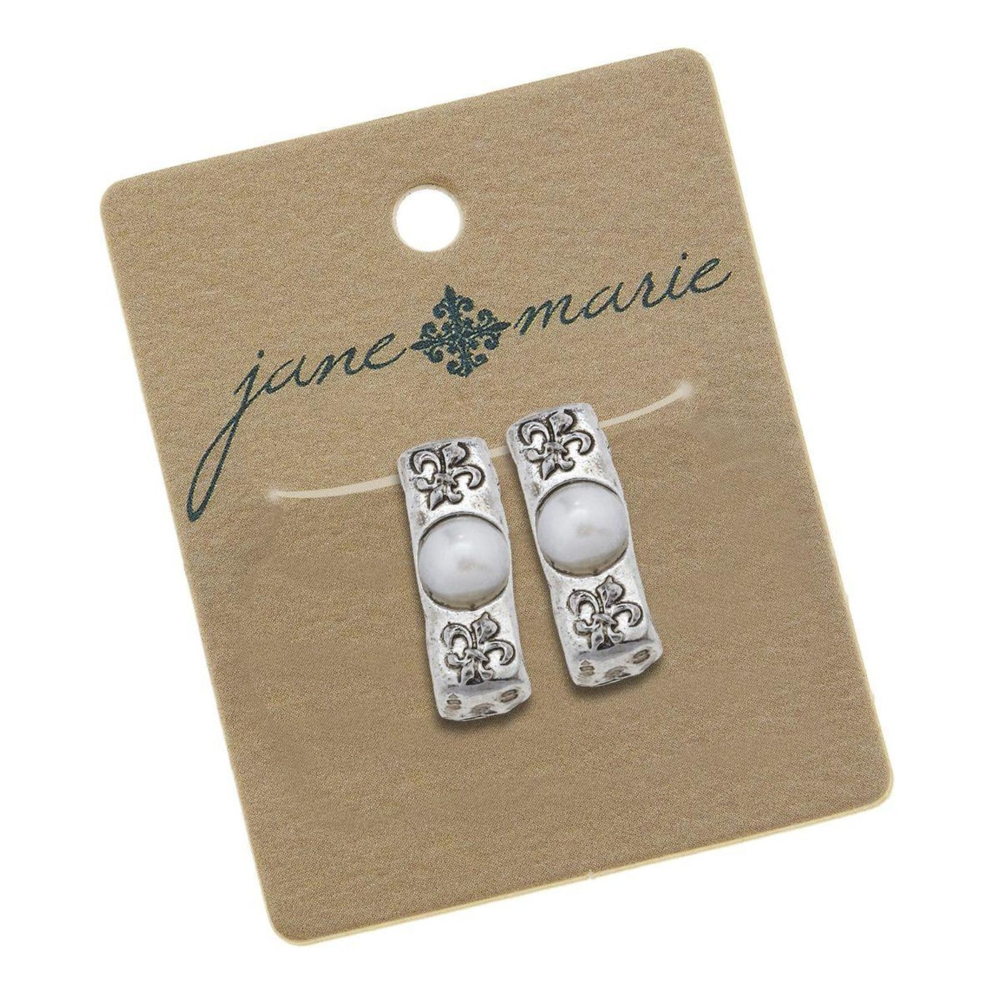 Ivory Stone on Silver Jane Marie Logo Bracelet Slide