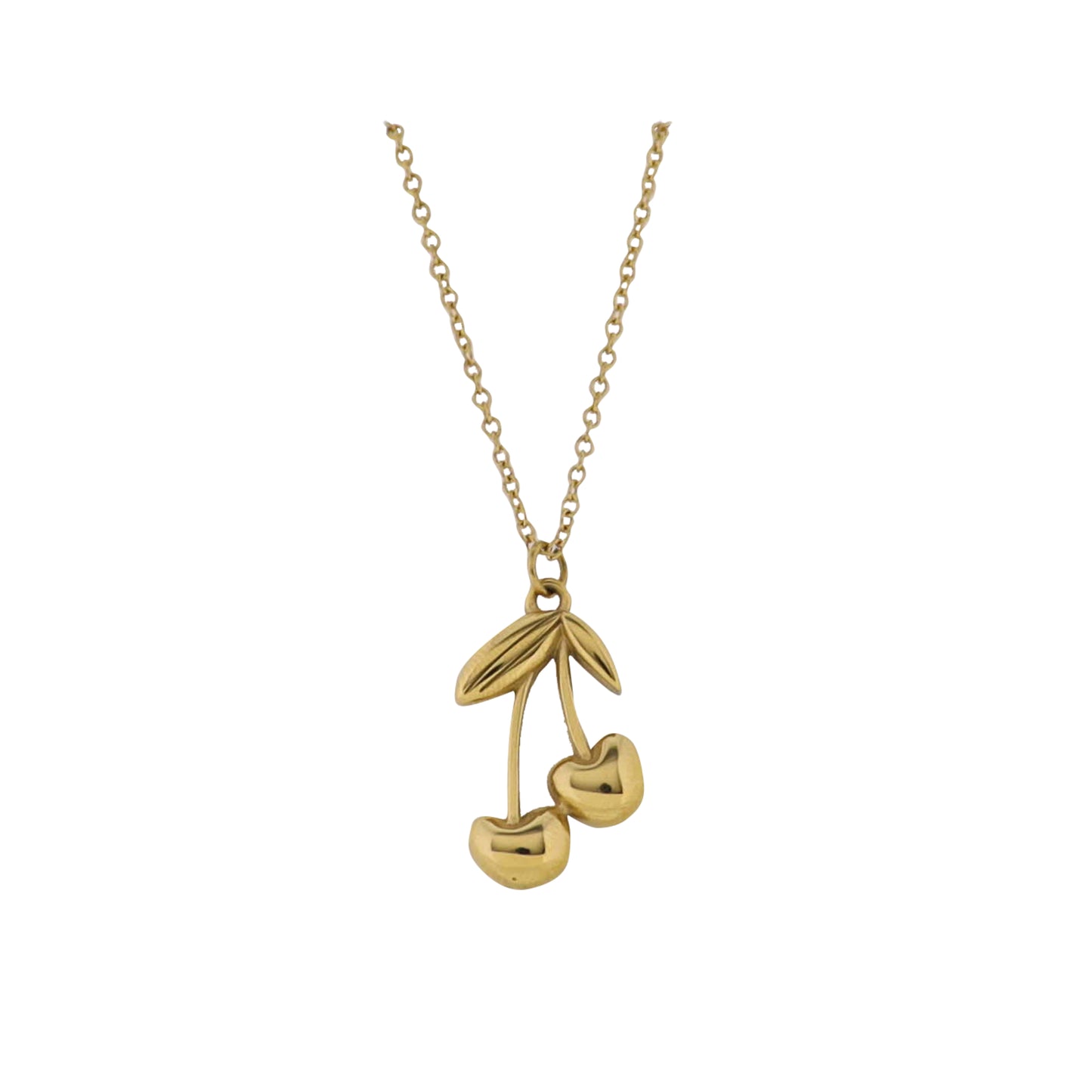 18K Gold Plated Gold Cherries Necklace