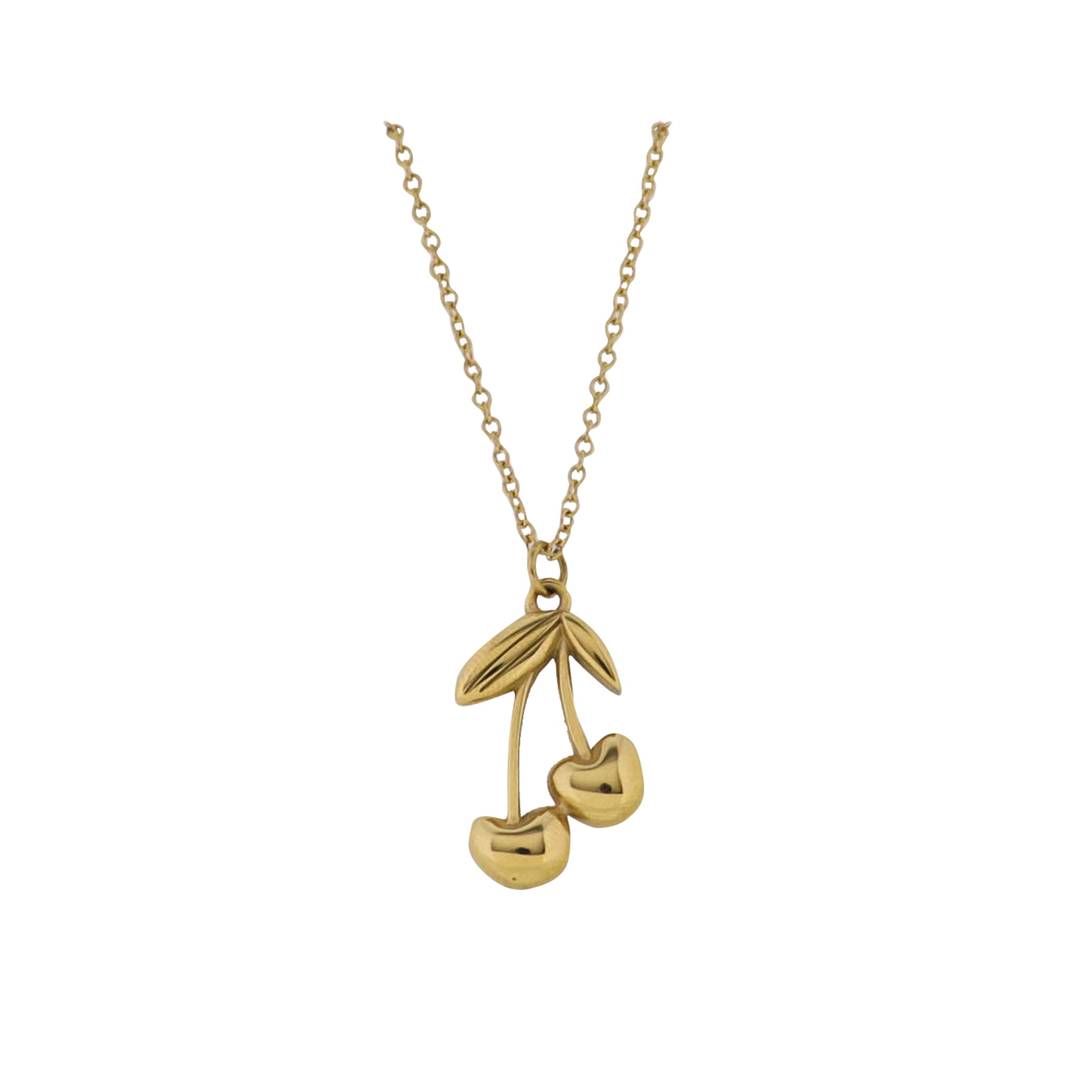 18K Gold Plated Gold Cherries Necklace