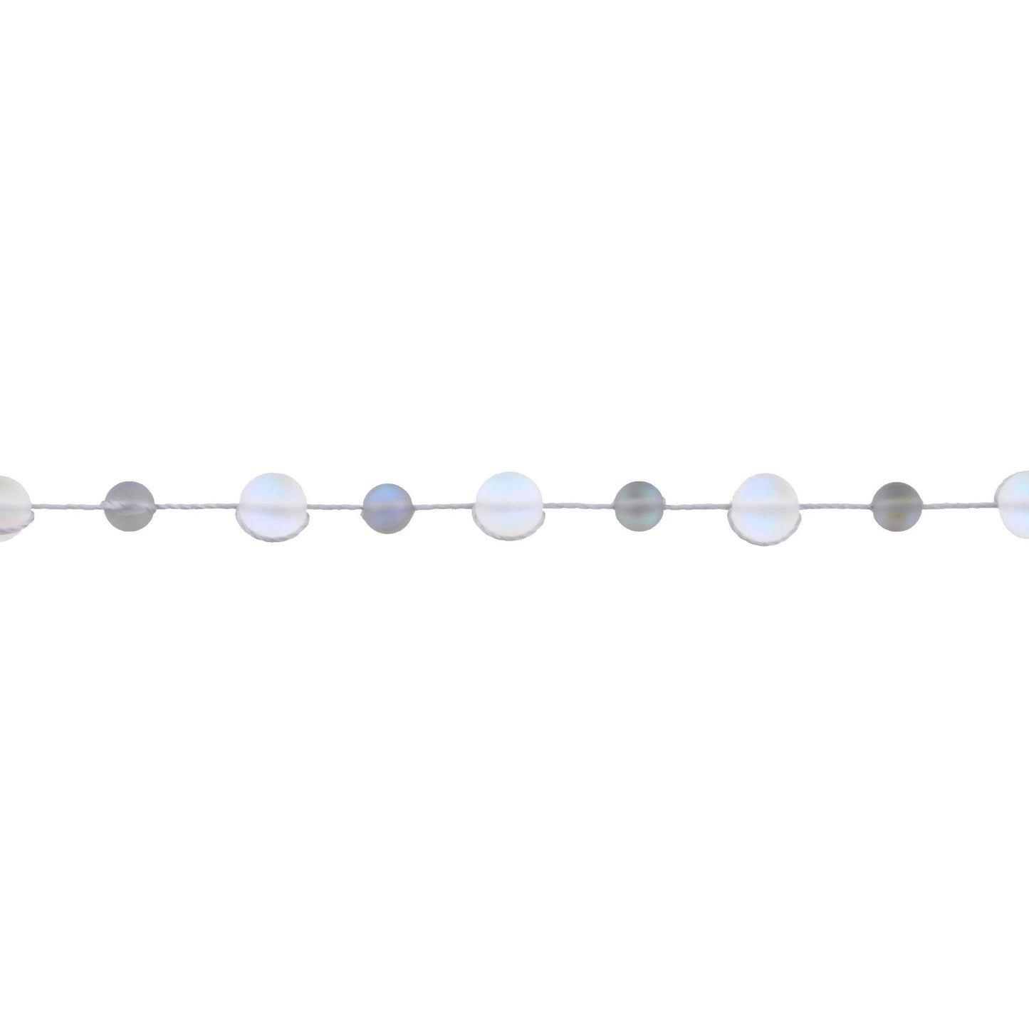 13" Patterned Grey/Clear Opalized Knotted Choker Necklace , 3" Ext