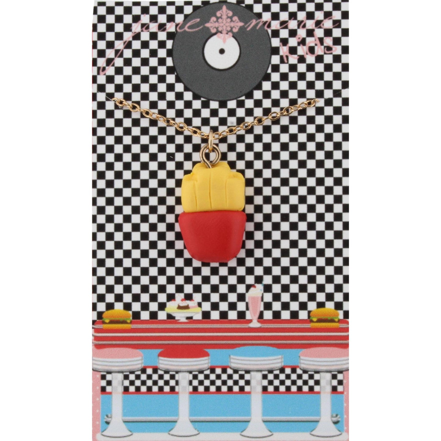 14" Kids Fries Necklace, 3" Ext