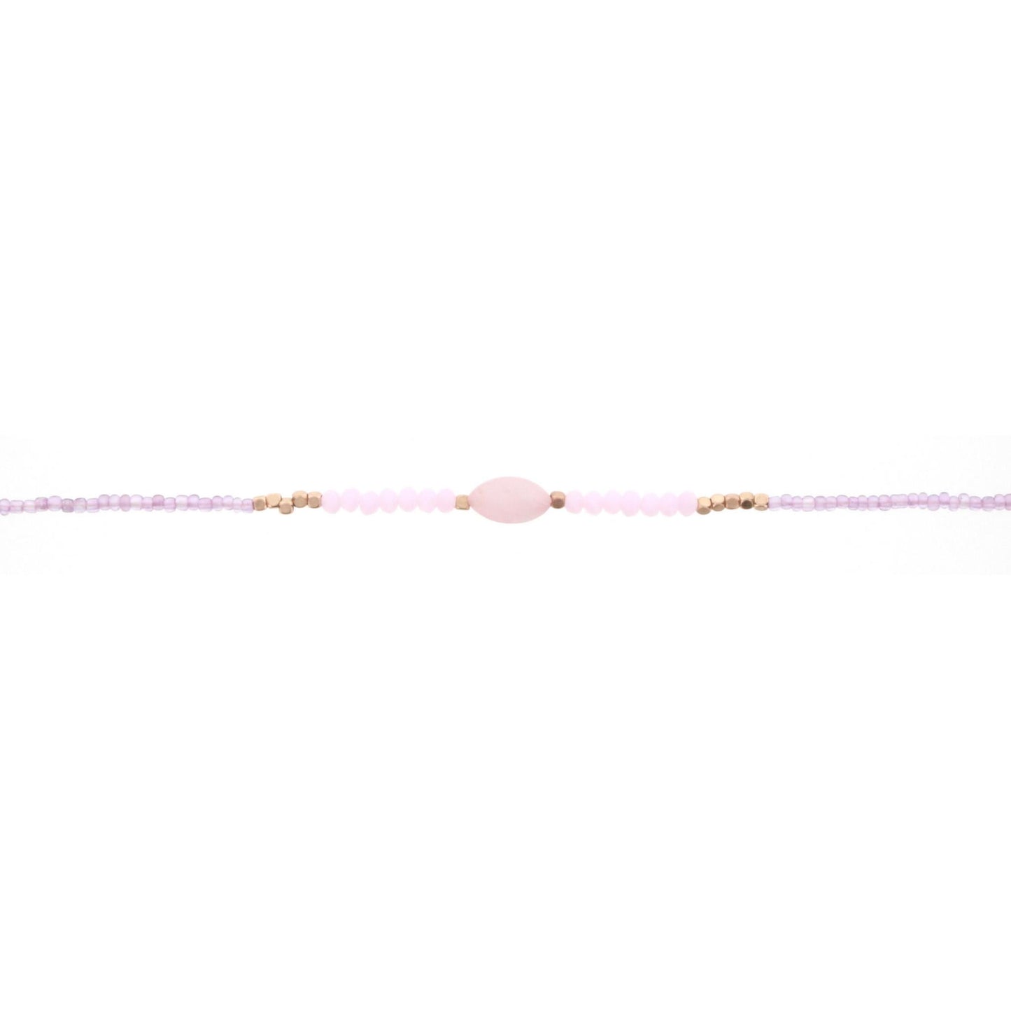 12" Kids Light Purple, Light Pink Choker Necklace with Pink Stone, 2" Ext