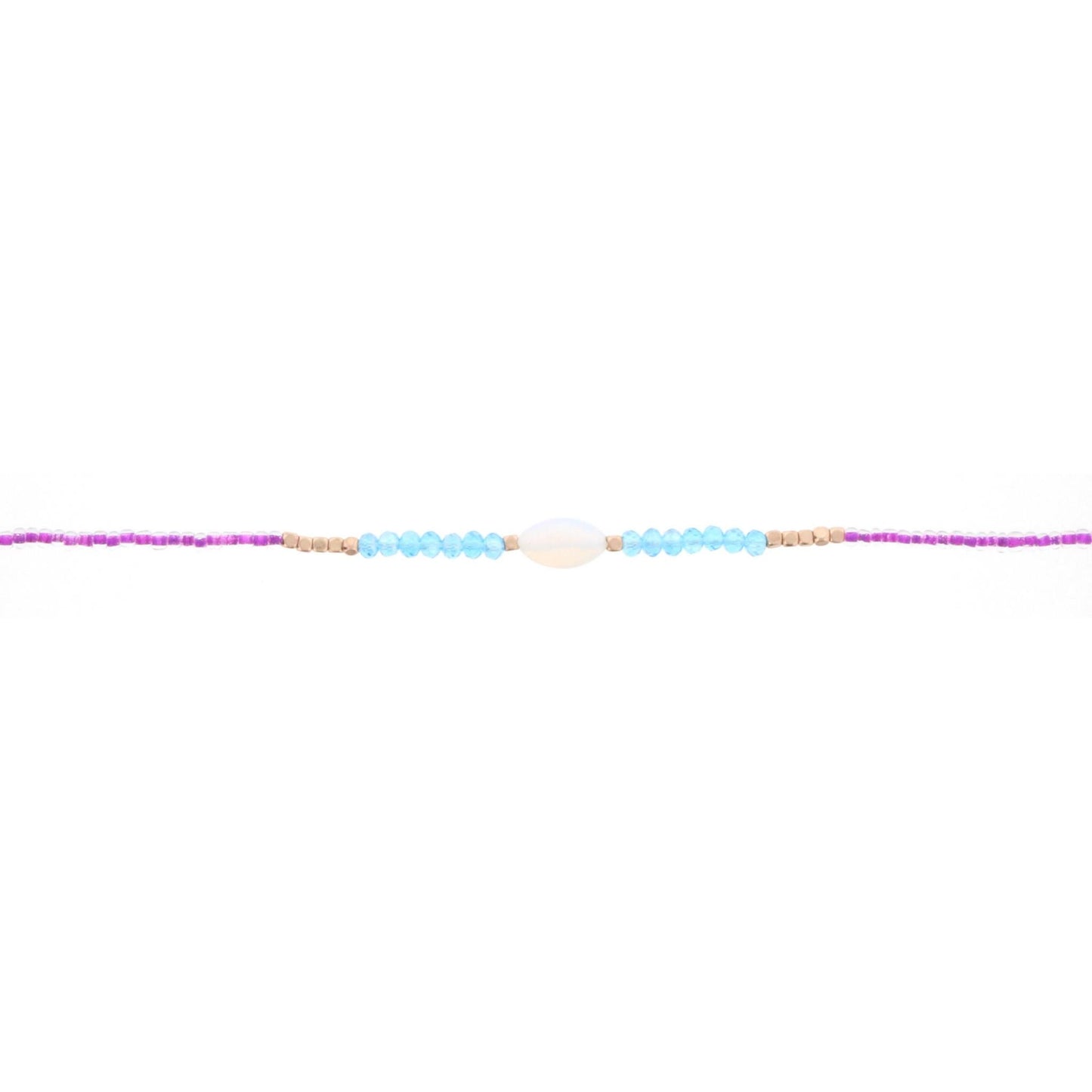 12" Kids Hot Pink, Teal, Aqua Choker Necklace with Opal Stone, 2" Ext