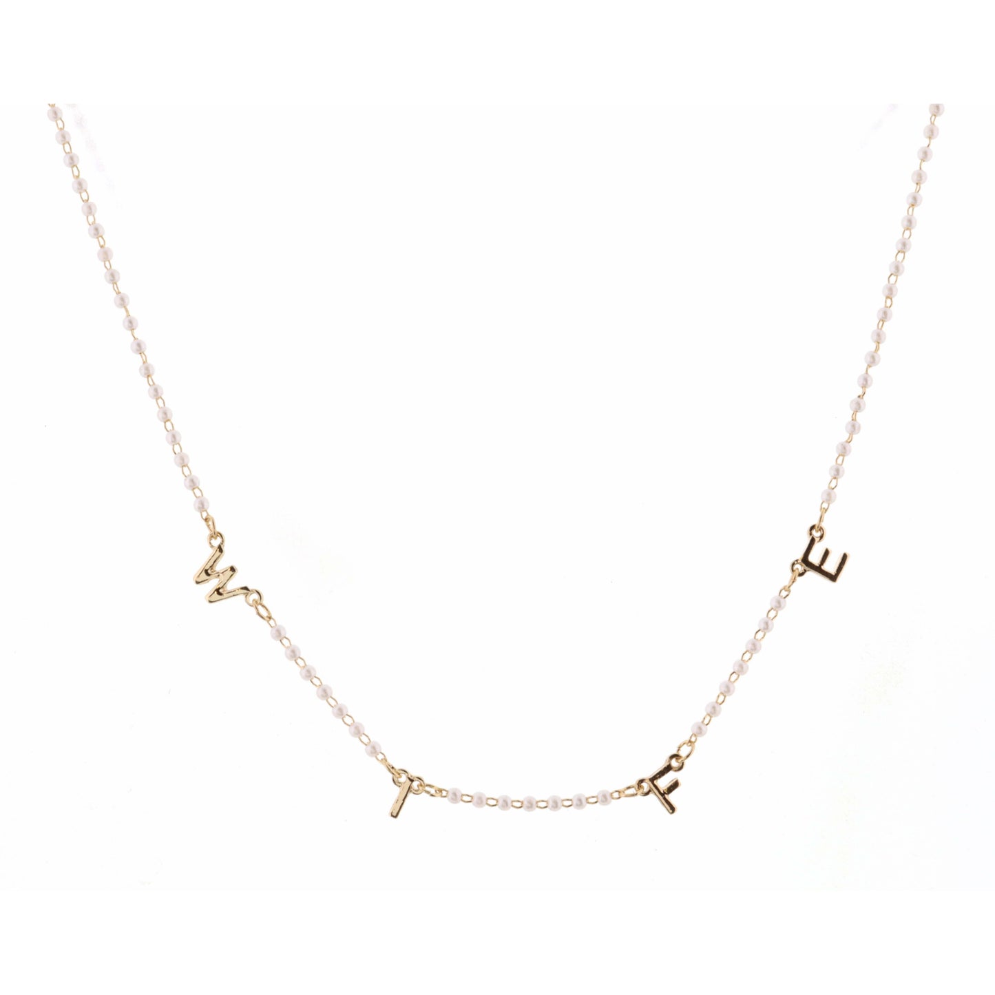 16" Faceted Pearl Wife Necklace, 3" Ext