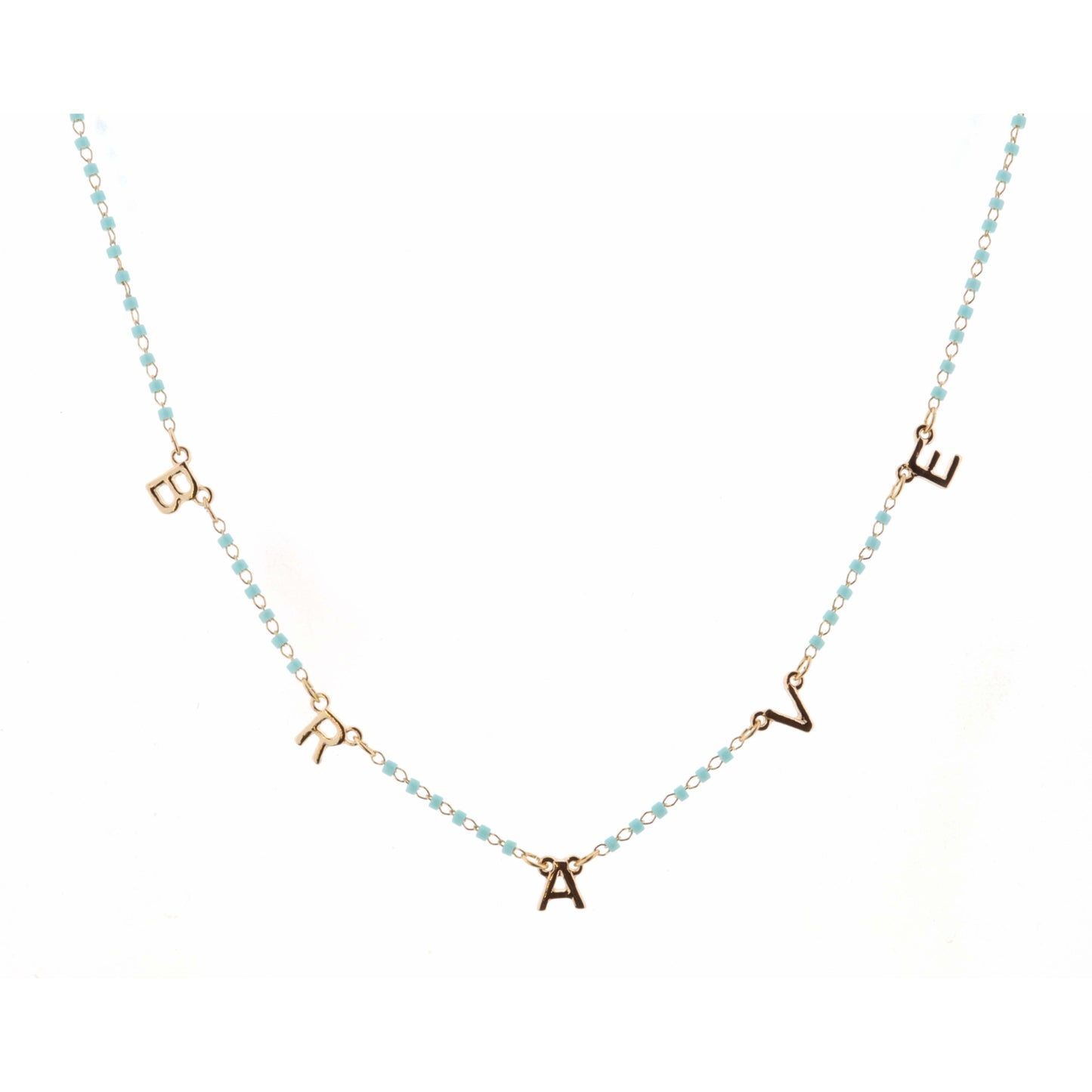 16" Faceted Mint Brave Necklace, 3" Ext
