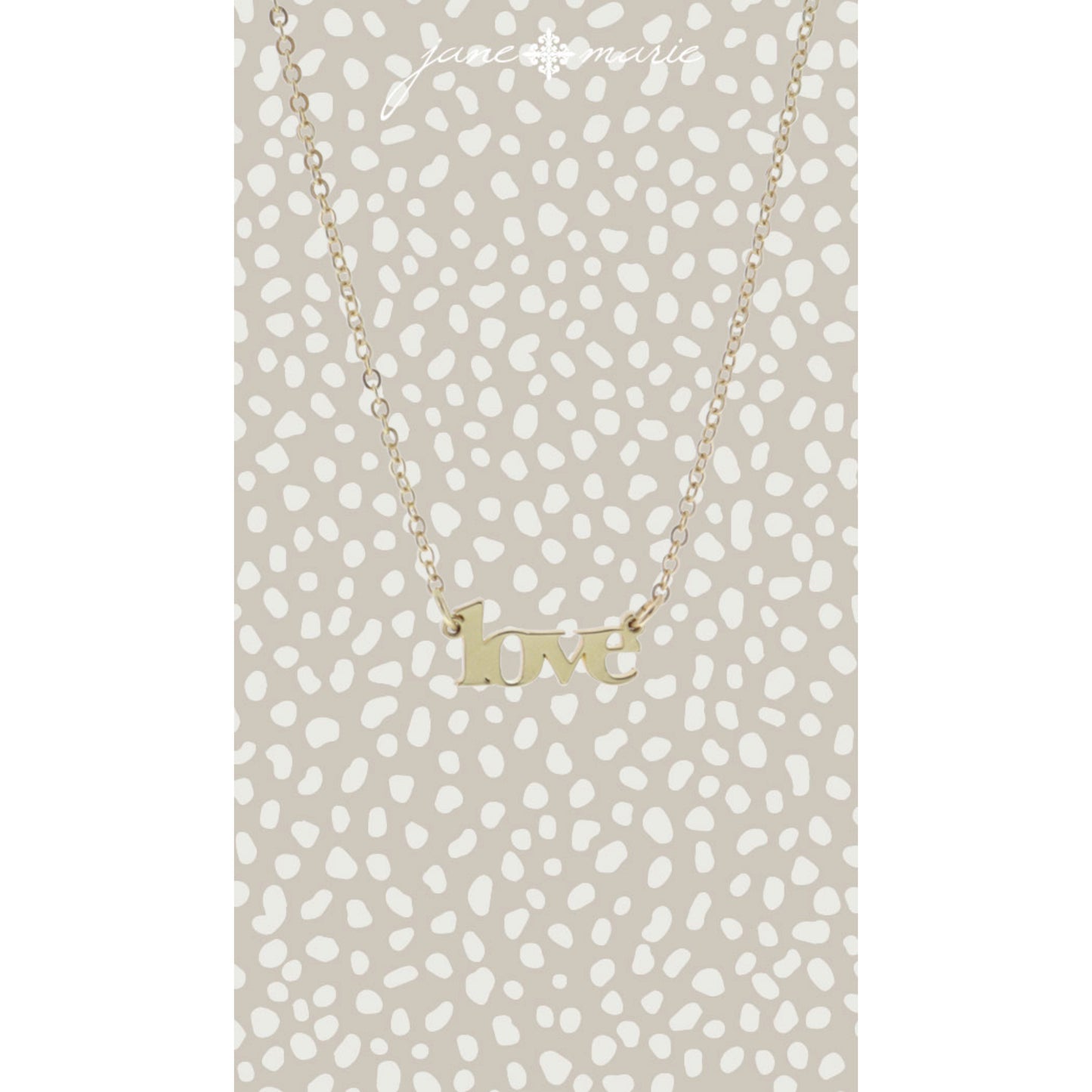 Gold "love" Bar Necklace