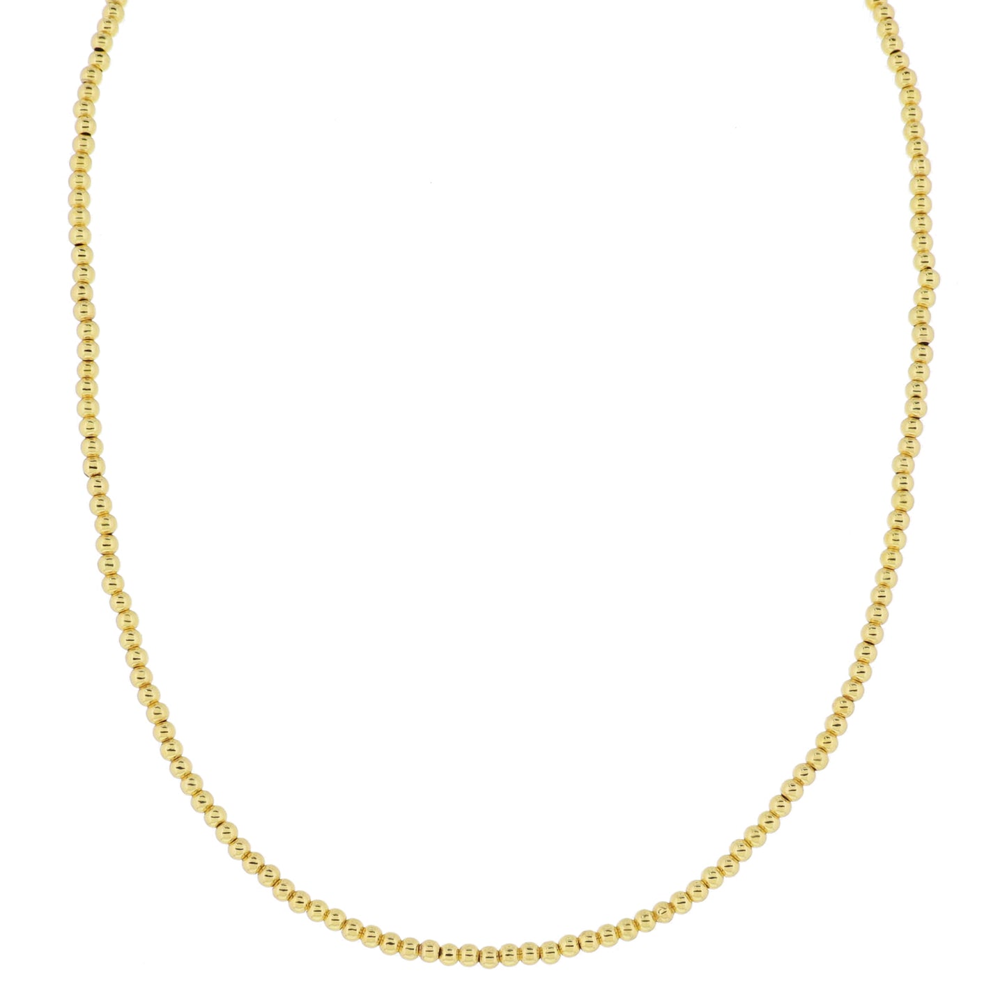 My Golden Chain! 18K Gold Plated Small Gold Ball Beaded Strand Necklace