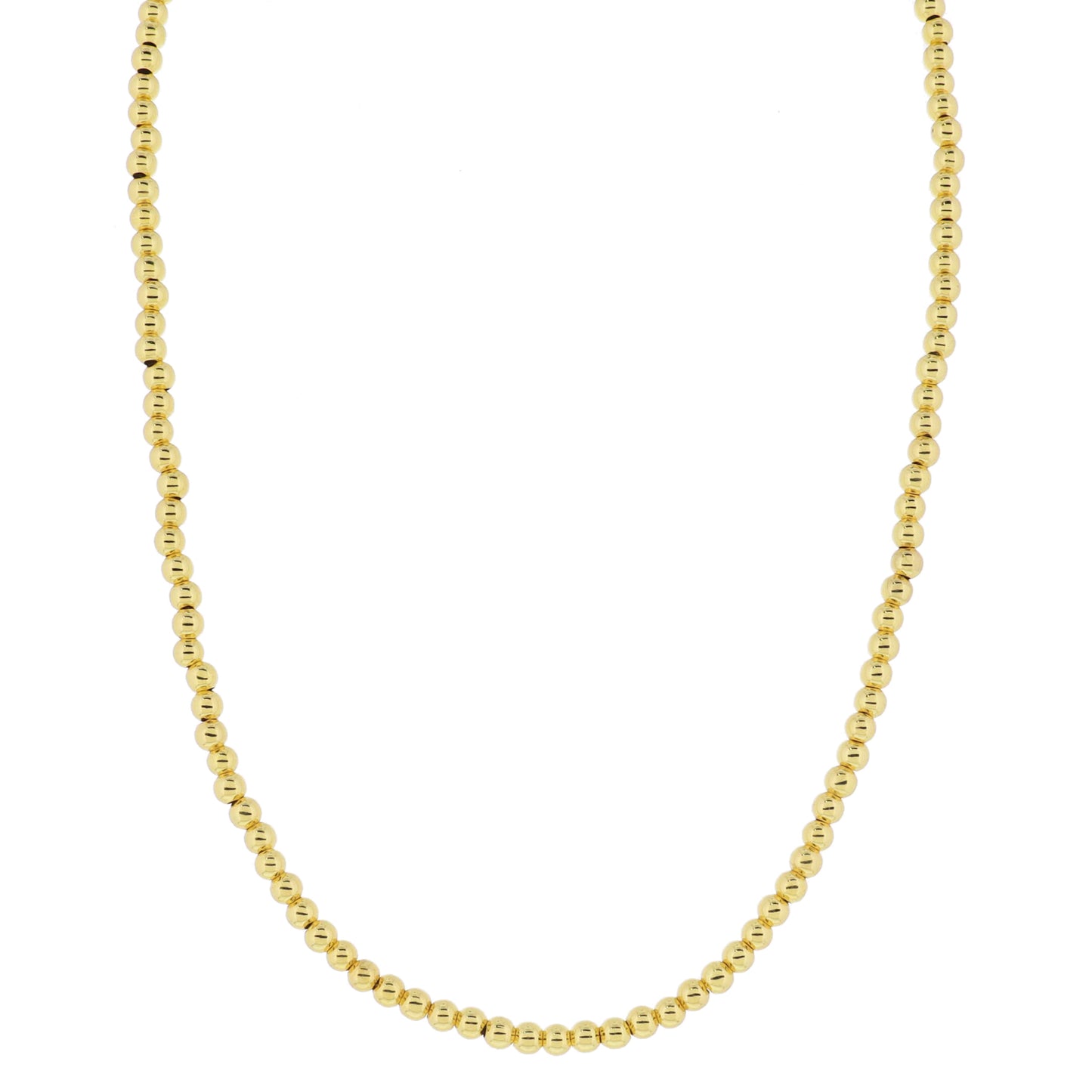 My Golden Chain! 18K Gold Plated Medium Gold Ball Beaded Strand Necklace