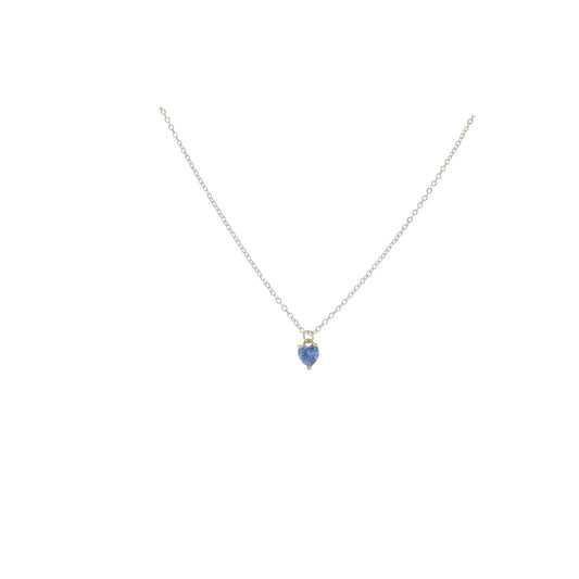 Kids 16" 18K Gold Plated Cable ChainNecklace with "December" Heart Pendant