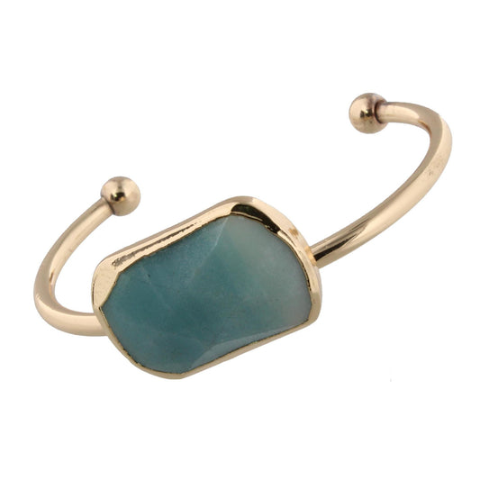 Square Amazonite Cuff Bracelet