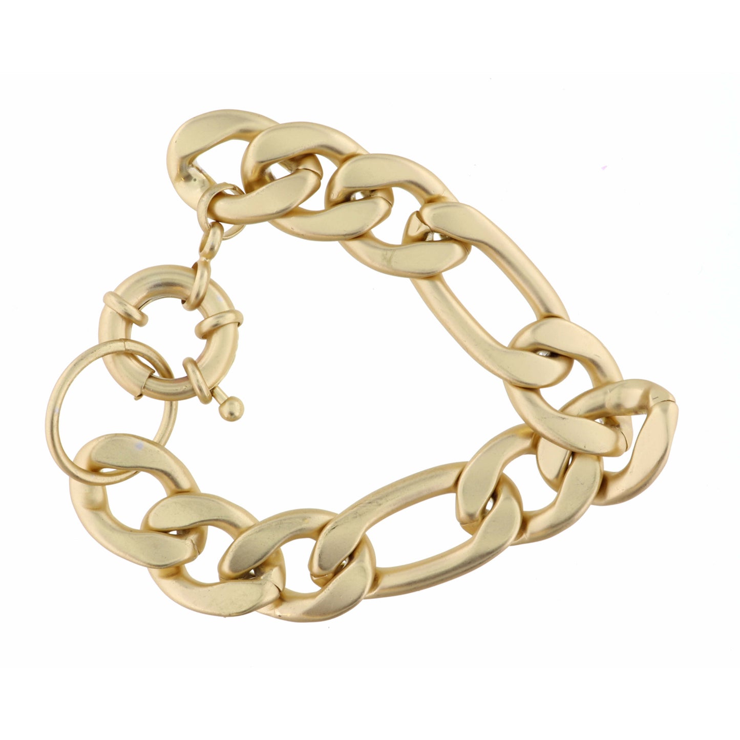 Matte Gold Curb Chain Bracelet