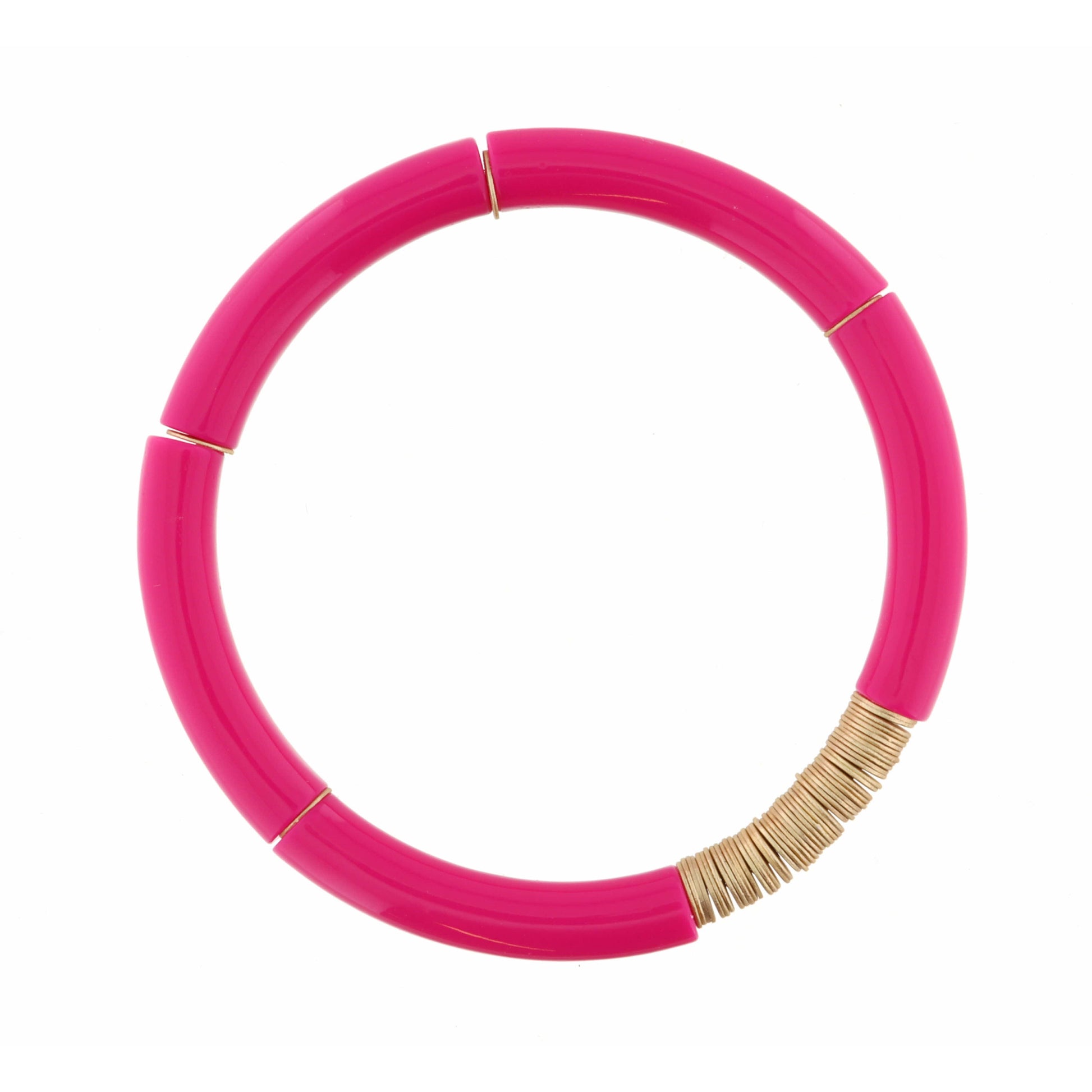 Thin, Hot Pink Acrylic Bracelet