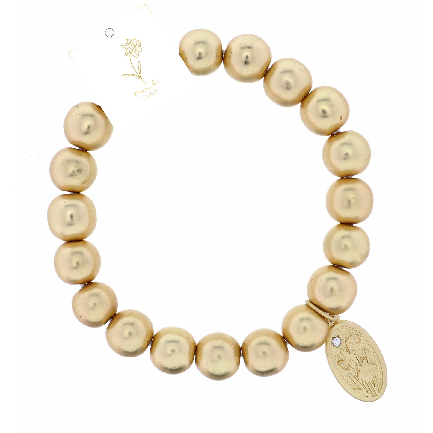 Daffodil "March", Floral Oval Bracelet