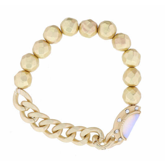 Half Circle with Half Circle Opalite Bracelet