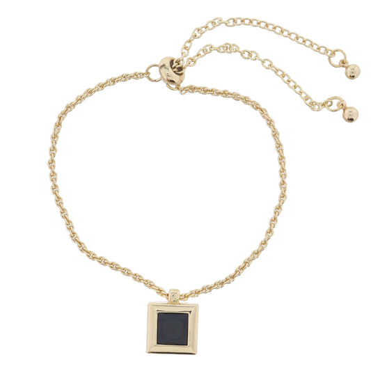 Jet Square Crystal Bracelet