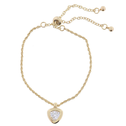 Clear Triangular Crystal Bracelet