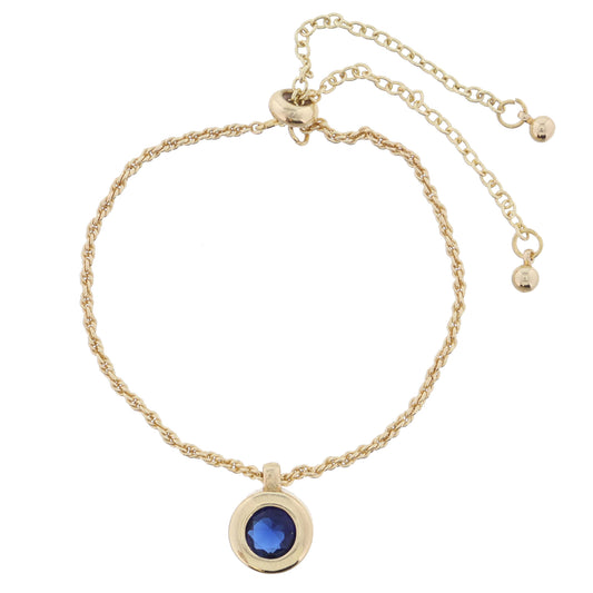 Sapphire Circle Crystal Bracelet