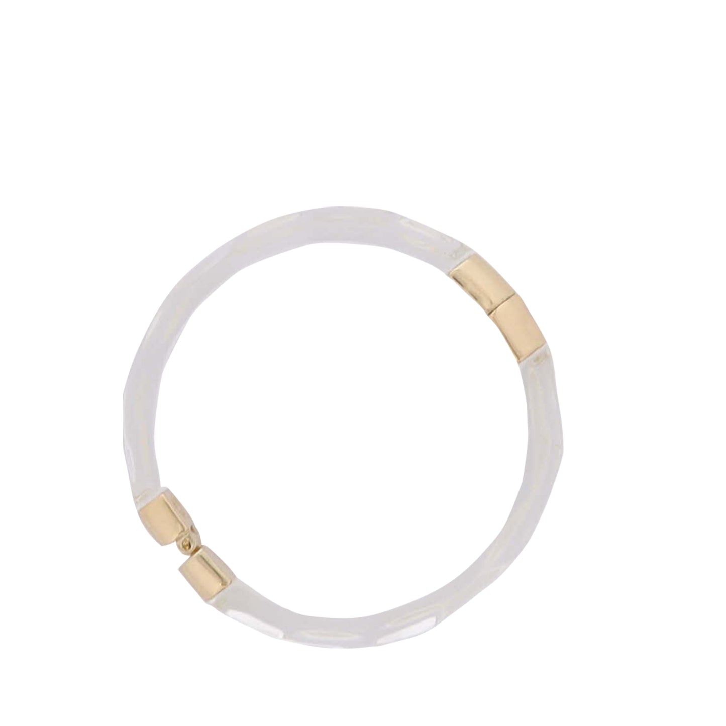 Clear, Gold Acrylic Hinge Bracelet