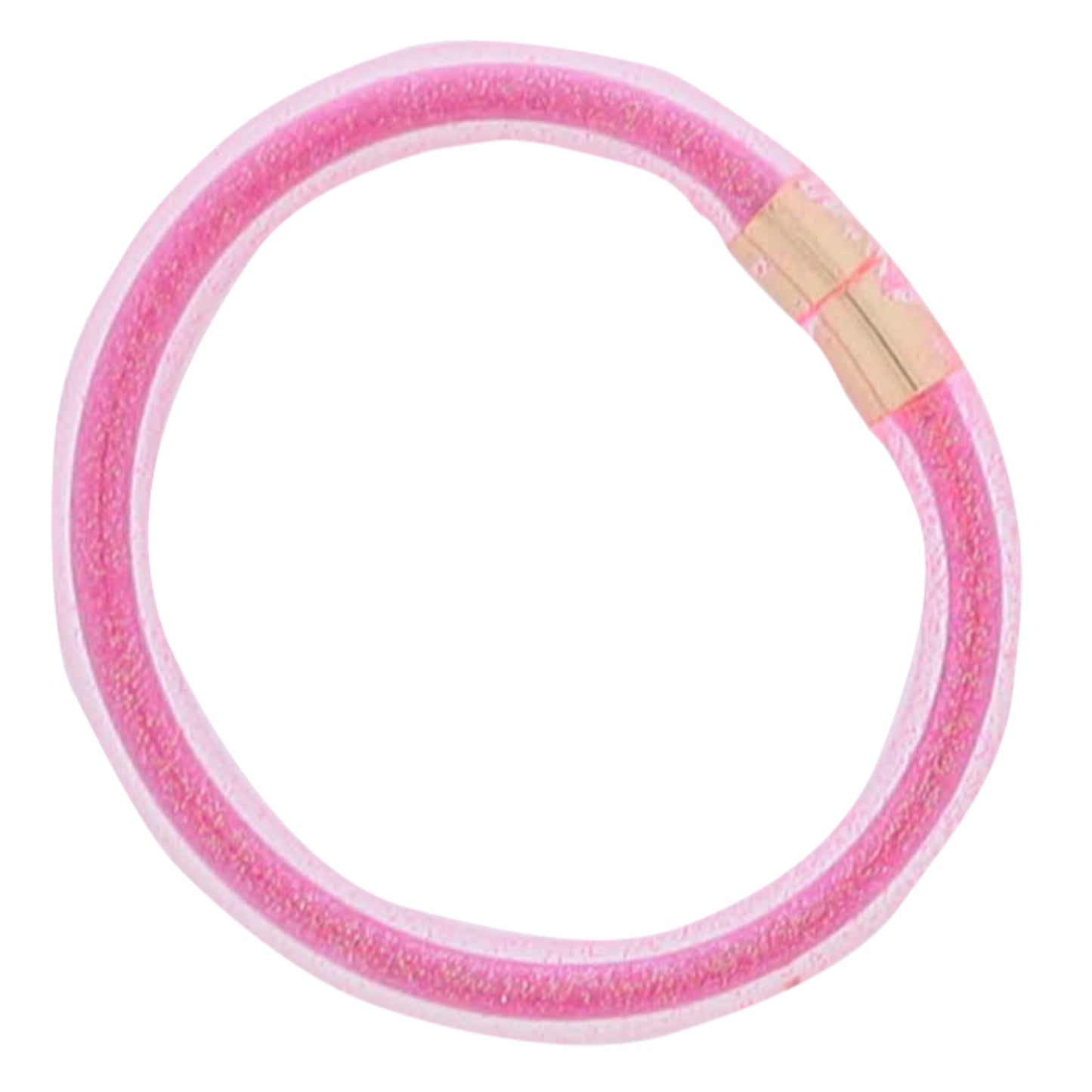 Kids Hot Pink Glitter Tube Large Bracelet