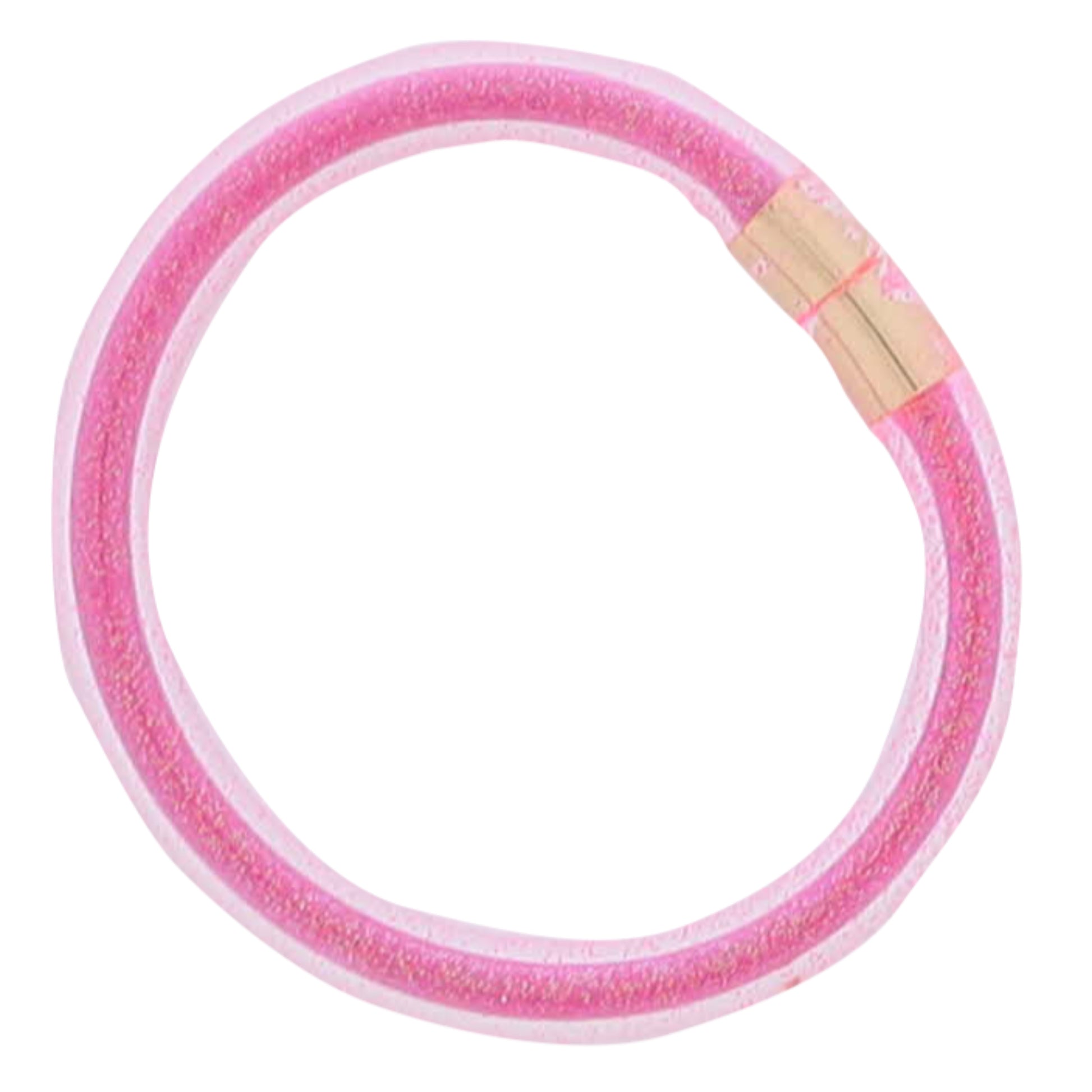 Kids Hot Pink Glitter Tube Large Bracelet