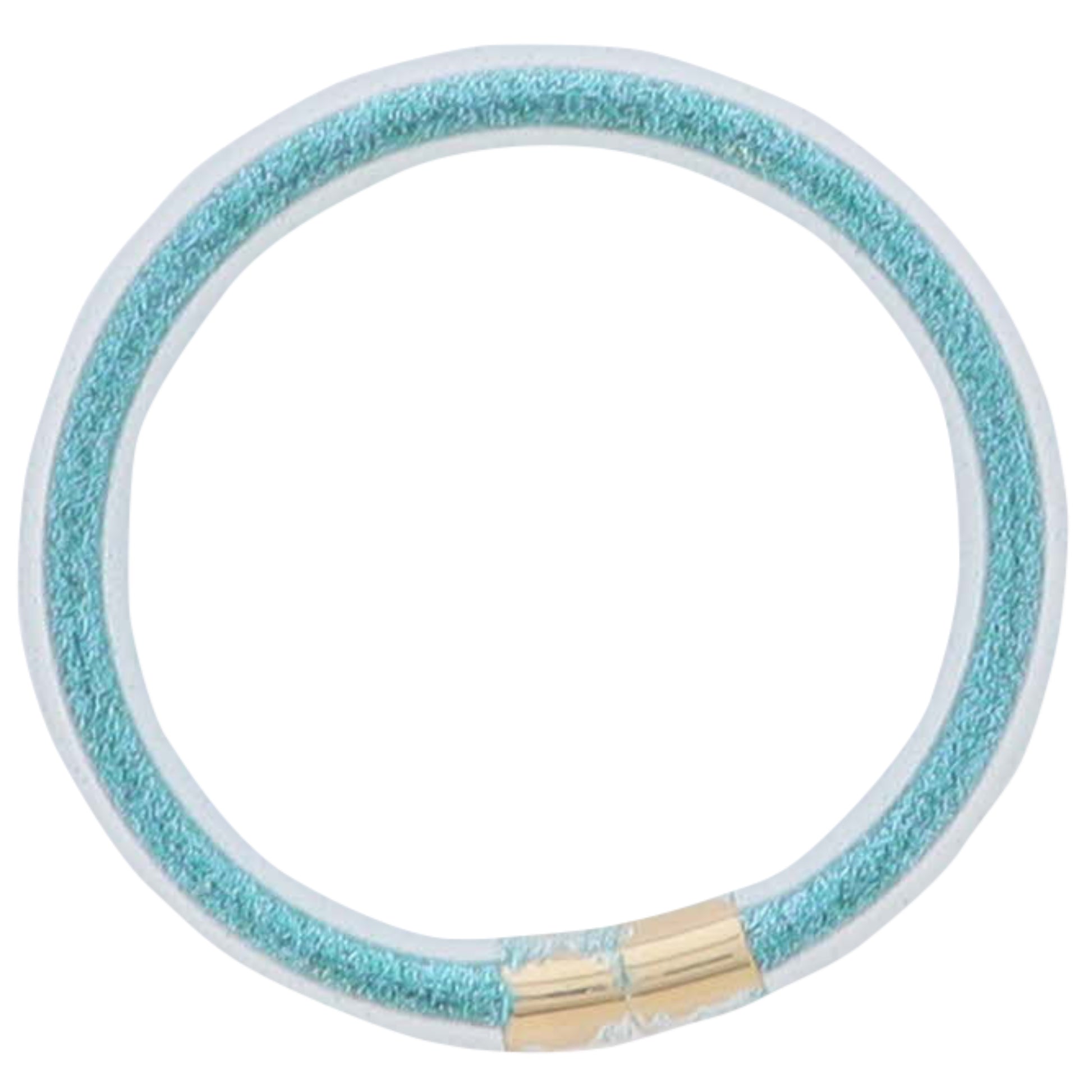 Kids Teal Glitter Tube Large Bracelet
