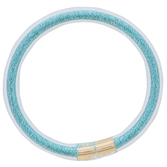 Kids Teal Glitter Tube Large Bracelet