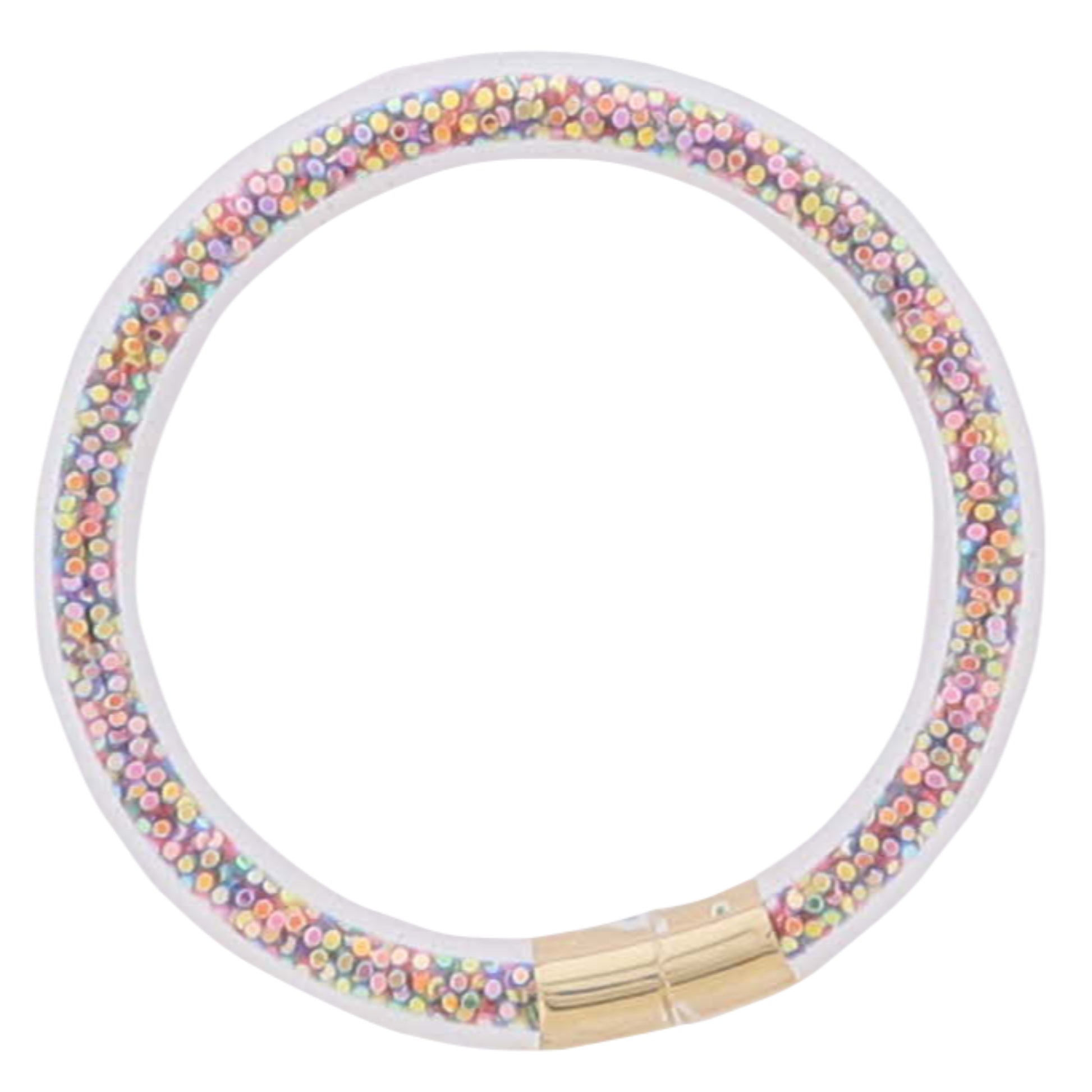 Kids Multi Confetti Tube Large Circles Bracelet