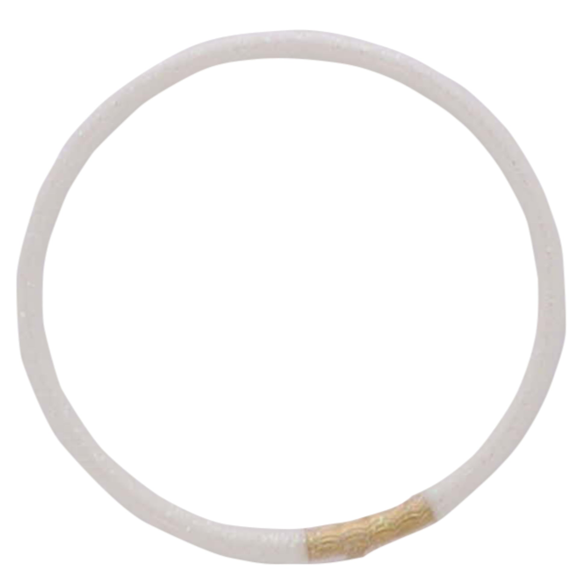 Kids White Glitter Tube Bracelet